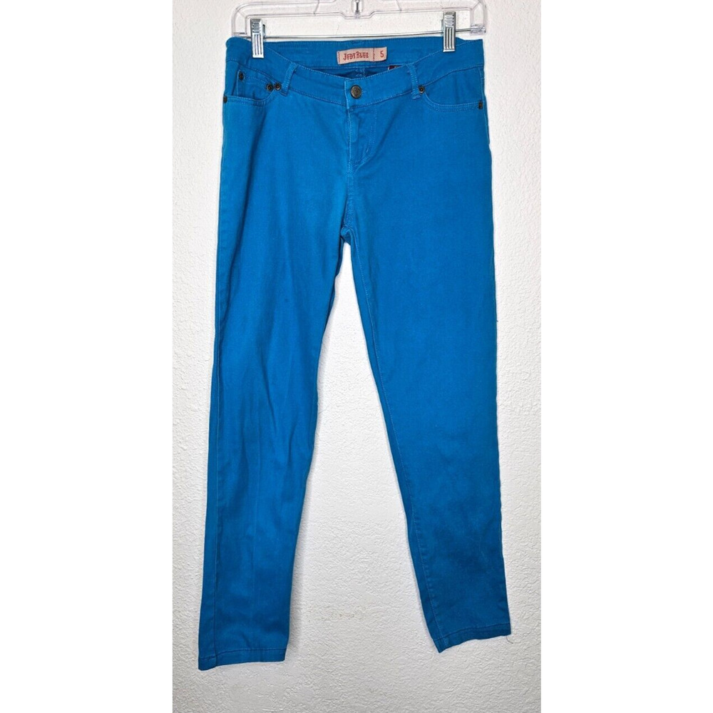 Judy Blue Womens Skinny Leg Jeans 5 Juniors Cobalt Blue Low Rise Stretch Pockets